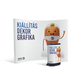 4 x 3 íves mágneses pop-up sajtófal kerekes bőrönddel